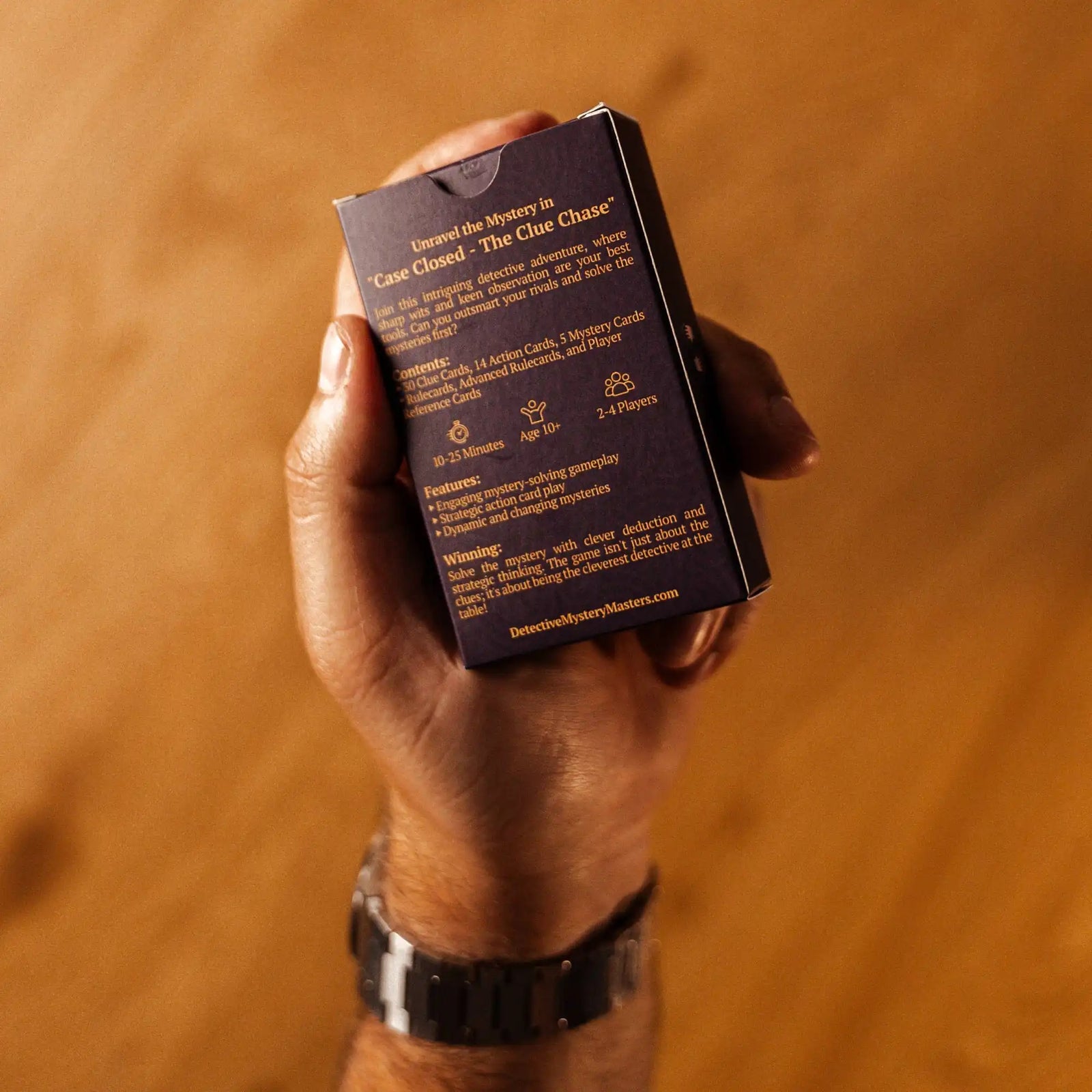 Full deck of Case Closed - The Clue Chase cards during gameplay.