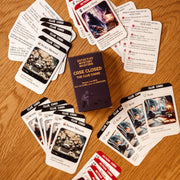 Case Closed - The Clue Chase card game box with clue and action cards.